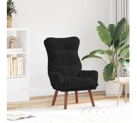 Moderne Chaise relaxante en velours noir - Fauteuil TV/Salon FR(56540832)