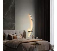 Moderne Chambre Salon LED Applique Murale Minimaliste Rayures Applique Murale Décorative for Chambre Chevet Étude Maison Éclairage Intérieur Luminaire (Color : Black 85cm Right, Size : Stepless dimm
