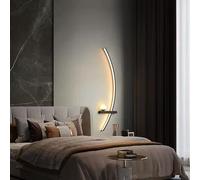 Moderne Chambre Salon LED Applique Murale Minimaliste Rayures Applique Murale Décorative for Chambre Chevet Étude Maison Éclairage Intérieur Luminaire (Color : Black 85cm Right, Size : Stepless dimm