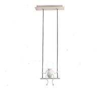Moderne Charmant Suspension Créatif fer Gens Dessin animé Conception Lampe suspendue Élégant Suspension pour Des gamins Enfants Chambre Chevet Salon Balcon Mignonne Lustre (Blanc, 1 Lustre)