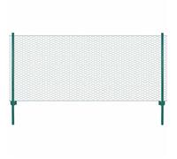 Moderne Clôture en grillage métallique avec poteaux - Acier - 25x0 75m - Vert - Clôture de Jardin @FR""3061""