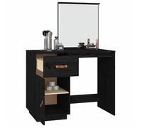 Moderne Coiffeuse pour Chambre - jill's - Noir 95x50x134 cm Bois de pin massif CCC416