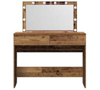 Moderne Coiffeuse pour Chambre - jill's - Table de maquillage - Bois Ancien 100x40x120 cm - Bois d'ingénierie CCC632