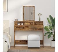Moderne Coiffeuse Table de chambre avec tiroirs en bois ancien 100x41x140 cm @FR(427770)