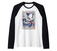 Moderne Colombe Blanche Pigeon Hip Hop Graffiti Streetwear Manche Raglan