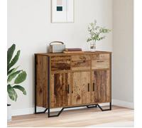 Moderne Commode Armoire de chambre - Bahut en vieux bois chêne 97x32 5x74 5 cm Bois reconstitué @FR(132014)