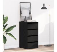 Moderne Commode Armoire de chambre - d'angle Chêne Noir 40x41x76 cm Bois d'ingénierie @FR(866653)