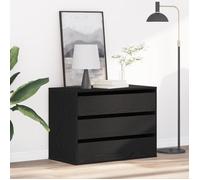 Moderne Commode Armoire de chambre - d'angle Chêne Noir 80x41x58 cm Bois d'ingénierie @FR(687913)