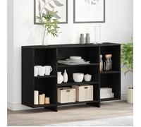 Moderne Commode Armoire Salon - Buffet bahut Chêne noir 120 x 30 x 75 cm Bois d'ingénierie@FR(3404006)