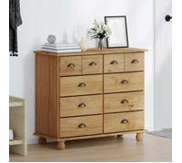 Moderne Commode ASKIM BURKE BUFFET BAS Marron 91x40x79 cm Bois de pin massif AA3160