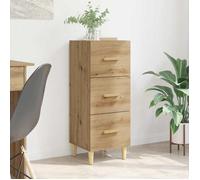 Moderne Commode/Buffet contemporain, Buffet chêne artisanal 34,5x34x90 cm Bois d'ingénierie @FR(572027)