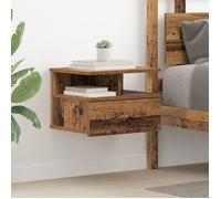 Moderne Commode de chambre Table de Chevet Flottante Vieux Bois 40x31x27 cm Bois Technique FR(98574313)