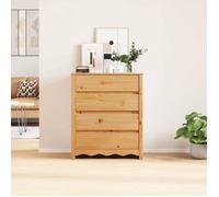 Moderne Commode Drammen BURKE, BUFFET BAS, Chêne 76,5x40x91 cm, Bois de pin massif AA3166