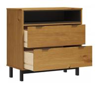Moderne Commode FLAM BURKE, buffet avec stockage, 80x40x80 cm, bois de pin massif AA2318