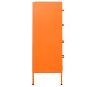 Moderne Commode salon BURKE Meuble de rangement Orange 80x35x101 5 cm Acier AA3272