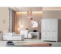 Moderne complet Chambre de jeunes de luxe Ensemble de chambre d'enfant 4pcs Couleur blanc nouveau JVmoebel