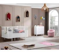 Moderne complet de meubles pour enfants blanc lit en bois commode ensemble chambre d'enfant nouveau