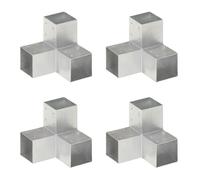 Moderne Connecteurs de poteau - 4 pcs - Forme en Y - Métal - galvanisé - 91x91 mm - Poteaux @FR""8490""