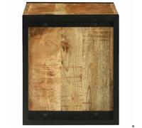Moderne Cube Mural SOLOMOON Meuble de bain Marron 55x35x40 cm Bois de manguier massif MM1789