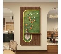 Moderne Décoration Murale De Grès Sculptures de Paysage Créatives avec LED, Salon Maison Deco Chambre Prêt à Accrocher(Brown,40 * 80cm/15.7 * 31.5in)