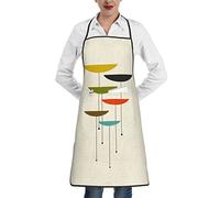 Moderne Du Milieu Du Siècle Serveurs Tablier Unisex Tablier De Barbecue Etanche Chef Tabliers Pour Boulanger Jardin École 52X72Cm