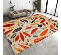 Moderne Feuilles Tapis 120x170 cm Minimalisme Abstrait Doux Poil Court Tapis Salon Lavable Flanelle Rug pour Salon Q-542