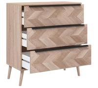 Moderne Finori Commode salon BURKE, Meuble de rangement, Lusk 03A chêne sonoma 80x38,5x87 cm, AA3297