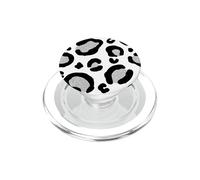 Moderne Glam Gris Léopard Guépard Animal Spots Luxe PopSockets PopGrip pour MagSafe