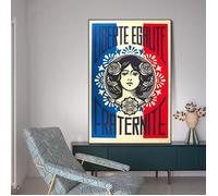 Moderne Graffiti Art Affiche Liberté, Égalité, Fraternité Toile Peinture Chambre Salon Décoration Murale 50x70cm Sans Cadre