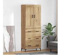 Moderne Haut Armoire - Commode/Buffet Haut contemporain - avec tiroir Chêne artisanal 69,5 x 34 x 180 cm@FR(992910）