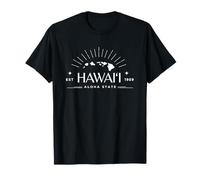 Moderne Hawaii Est. 1959 Aloha State - Îles hawaïennes T-Shirt