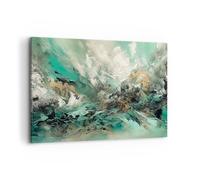 Moderne Impression sur Toile 100x70cm Image Tableau Decoration Murale Abstraction Morceau Peinture Tableaux Decoratifs Muraux Chambre Horizontal Deco Cadre Décoration Salon Art Wall AA100x70-5829