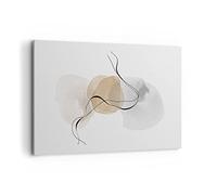 Moderne Impression sur Toile 100x70cm Image Tableau Decoration Murale Abstrait Minimaliste Aquarelle Tableaux Decoratifs Muraux Chambre Horizontal Deco Cadre Décoration Salon Art Wall AA100x70-4827