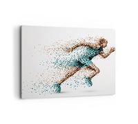 Moderne Impression sur Toile 100x70cm Image Tableau Decoration Murale Athlète sprinter sport coureur Tableaux Decoratifs Muraux Chambre Horizontal Deco Cadre Décoration Salon Art Wall AA100x70-2802