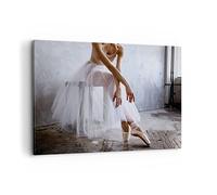 Moderne Impression sur Toile 100x70cm Image Tableau Decoration Murale Ballerine Ballet Studio Grand Tableaux Decoratifs Muraux Chambre Horizontal Deco Cadre Décoration Salon Art Wall AA100x70-4970