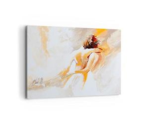 Moderne Impression sur Toile 100x70cm Image Tableau Decoration Murale Caractère l'amitié l'amour le mariage Tableaux Decoratifs Muraux Chambre Horizontal Deco Décoration Salon Art Wall AA100x70-3168