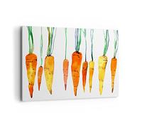 Moderne Impression sur Toile 100x70cm Image Tableau Decoration Murale carotte légume Grand Tableaux Decoratifs Muraux Chambre Cuisine Horizontal Deco Cadre Décoration Salon Art Wall AA100x70-3826