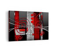 Moderne Impression sur Toile 100x70cm Image Tableau Decoration Murale Graphique figures géométriques cercle Tableaux Decoratifs Muraux Chambre Horizontal Deco Décoration Salon Art Wall AA100x70-0599