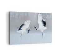 Moderne Impression sur Toile 100x70cm Image Tableau Decoration Murale Grues Lutte Danse Grand Tableaux Decoratifs Muraux Chambre Cuisine Horizontal Deco Cadre Décoration Salon Art Wall AA100x70-4497