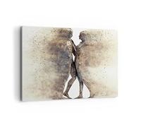 Moderne Impression sur Toile 100x70cm Image Tableau Decoration Murale la poussière la femme l'homme l'amour Tableaux Decoratifs Muraux Chambre Horizontal Deco Décoration Salon Art Wall AA100x70-3102