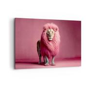 Moderne Impression sur Toile 100x70cm Image Tableau Decoration Murale Lion Avant-Garde De Petite Fille Tableaux Decoratifs Muraux Chambre Horizontal Deco Cadre Décoration Salon Art Wall AA100x70-5714