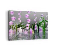 Moderne Impression sur Toile 100x70cm Image Tableau Decoration Murale Ordinateur graphique bulle Grand Tableaux Decoratifs Muraux Chambre Horizontal Deco Cadre Décoration Salon Art Wall AA100x70-2329