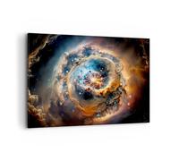 Moderne Impression sur Toile 100x70cm Image Tableau Decoration Murale Univers Cosmos Galaxie Grand Tableaux Decoratifs Muraux Chambre Horizontal Deco Cadre Décoration Salon Art Wall AA100x70-5808