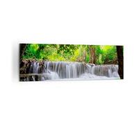 Moderne Impression sur Toile 160x50cm Image Tableau Decoration Murale Eau parc nature paysage Grand Tableaux Decoratifs Muraux Chambre Panoramique Deco Cadre Décoration Salon Art Wall AB160x50-2502