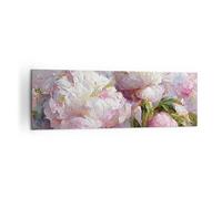 Moderne Impression sur Toile 160x50cm Image Tableau Decoration Murale Fleurs Pivoines Classicisme Tableaux Decoratifs Muraux Chambre Panoramique Deco Cadre Décoration Salon Art Wall AB160x50-5975