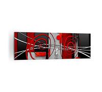 Moderne Impression sur Toile 160x50cm Image Tableau Decoration Murale Graphique figures géométriques cercle Tableaux Decoratifs Muraux Chambre Panoramique Deco Décoration Salon Art Wall AB160x50-0599