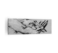 Moderne Impression sur Toile 160x50cm Image Tableau Decoration Murale Manuscrit Mains Noir Et Blanc Tableaux Decoratifs Muraux Chambre Panoramique Deco Cadre Décoration Salon Art Wall AB160x50-4566