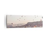 Moderne Impression sur Toile 160x50cm Image Tableau Decoration Murale montagnes montgolfière vol Tableaux Decoratifs Muraux Chambre Panoramique Deco Cadre Décoration Salon Art Wall AB160x50-3997