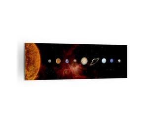 Moderne Impression sur Toile 160x50cm Image Tableau Decoration Murale Système Solaire Planètes Cosmos Tableaux Decoratifs Muraux Chambre Panoramique Deco Cadre Décoration Salon Art Wall AB160x50-5377