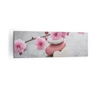 Moderne Impression sur Toile 160x50cm Image Tableau Decoration Murale yoga femme fleur santé Grand Tableaux Decoratifs Muraux Chambre Panoramique Deco Cadre Décoration Salon Art Wall AB160x50-3178